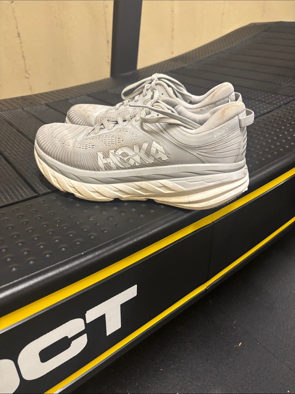 Hoka Women's Bondi Sneakers — Light Gray
